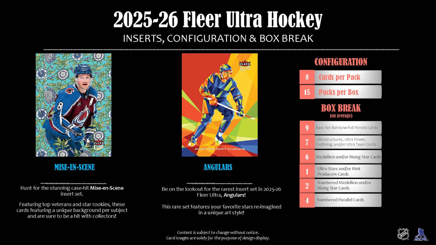 2025-26 : Upper Deck Fleer Ultra Hockey Hobby Box