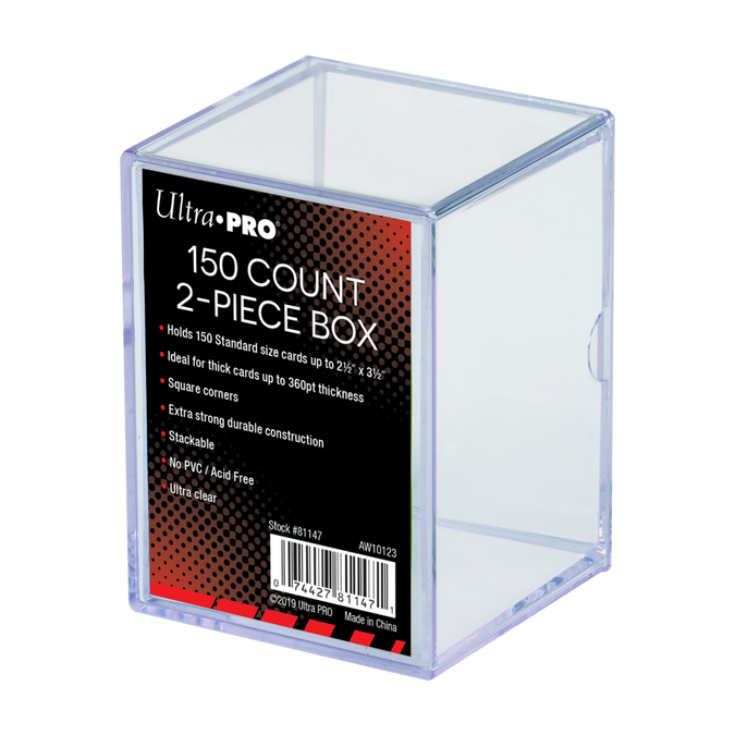 Ultra Pro 2-Piece 150-Count Clear Card Storage Box