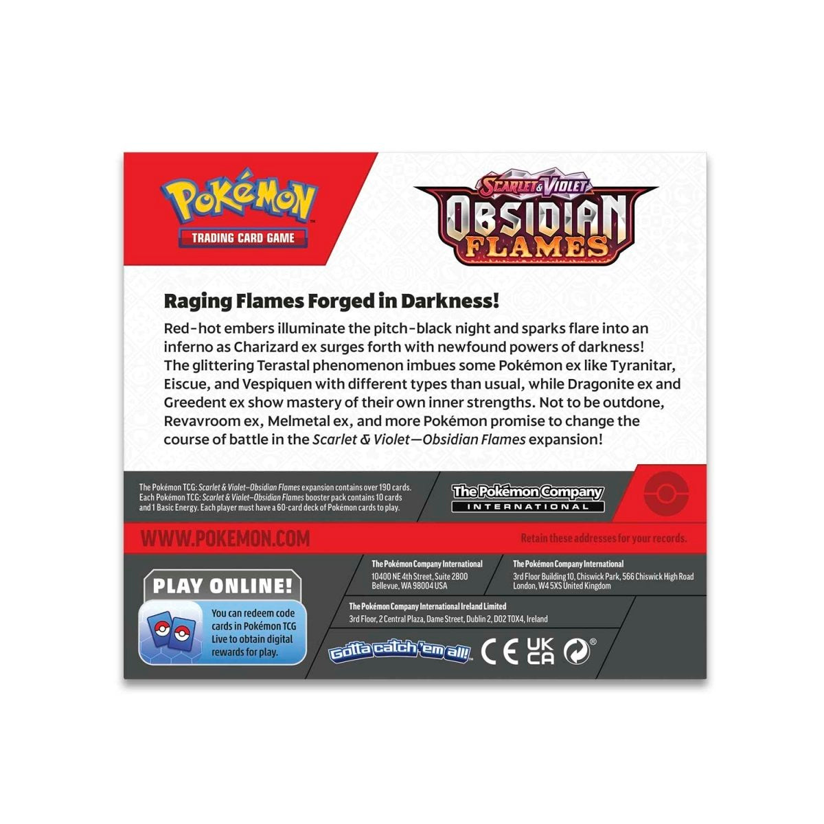 Pokemon : Scarlet & Violet - Obsidian Flames - Booster Box