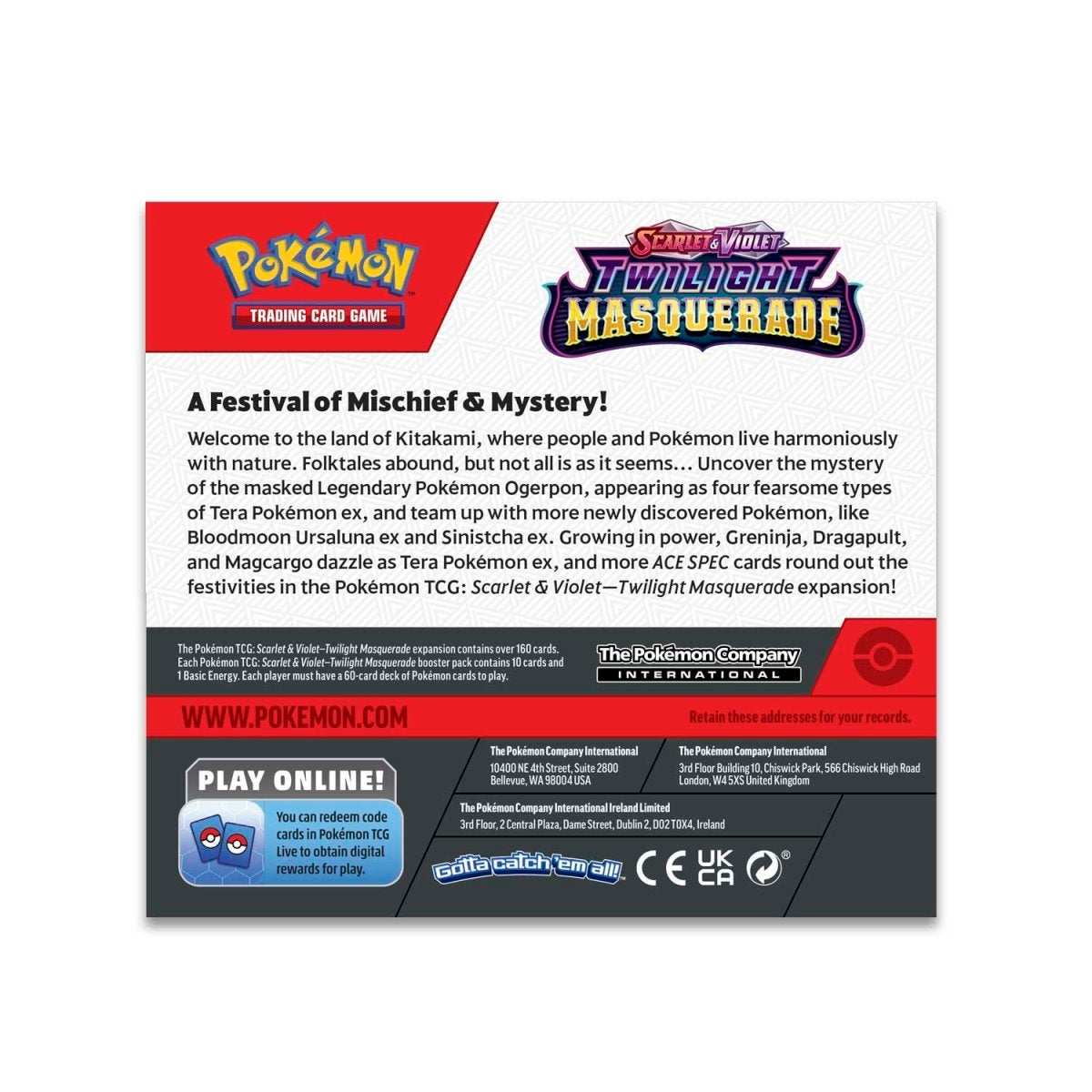 Pokemon : Scarlet & Violet - Twilight Masquerade - Booster Box
