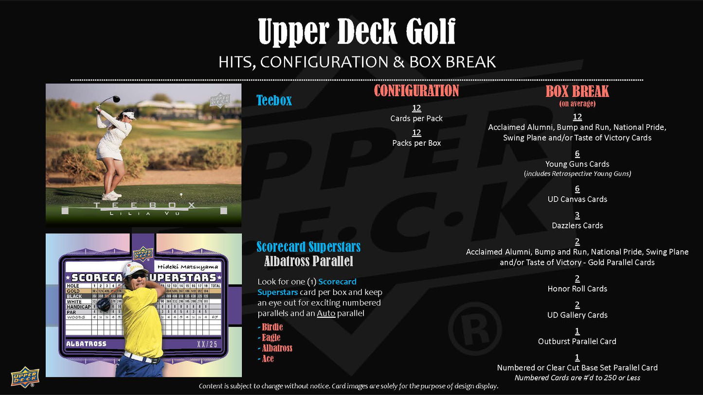 2025 : Upper Deck Golf - Hobby Box