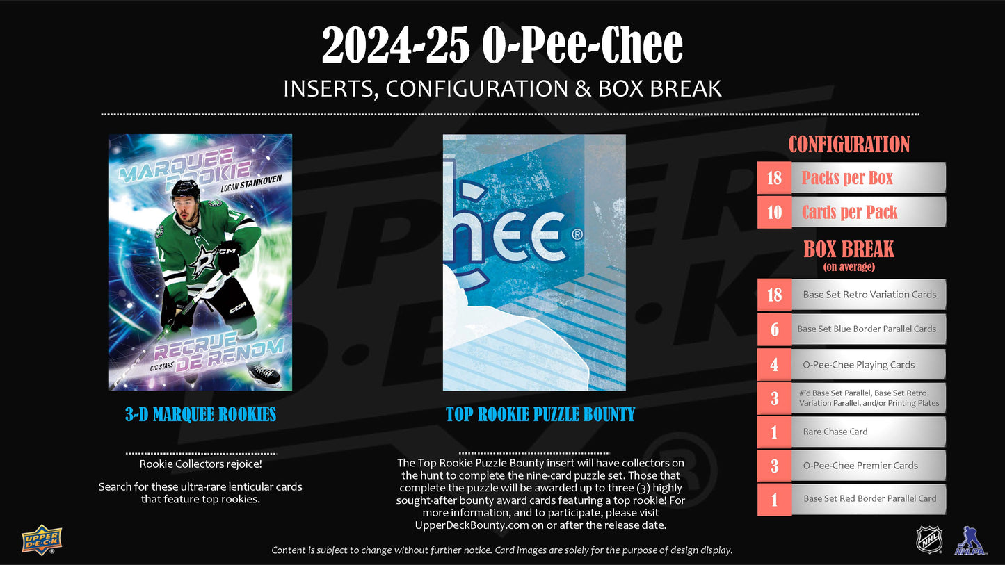 2024-25 : O-Pee-Chee Hockey Hobby Box