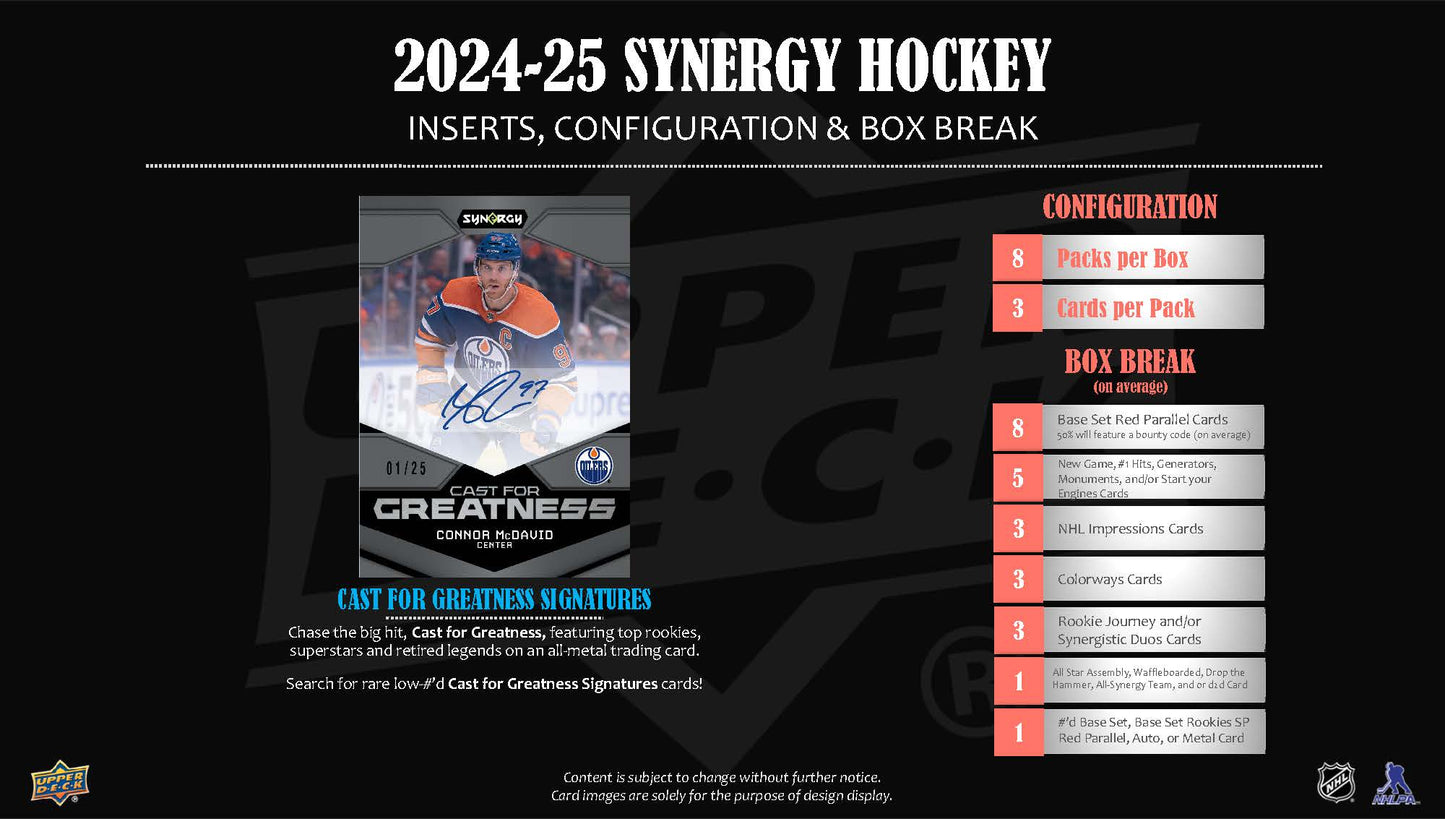 2024-25 : Upper Deck Synergy Hockey Hobby Box