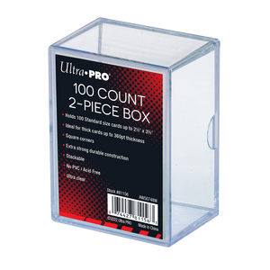Ultra Pro 2-Piece 100-Count Clear Card Storage Box