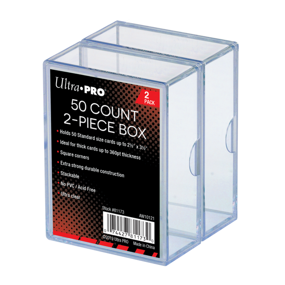Ultra Pro 2-Piece 50-Count Clear Card Boxes (2ct)