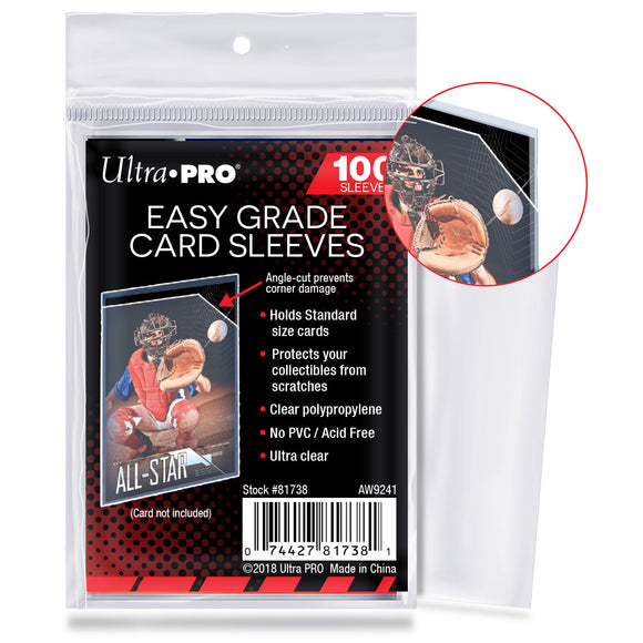 Ultra Pro Easy Grade Card Sleeves 100ct for Standard Trading Cards