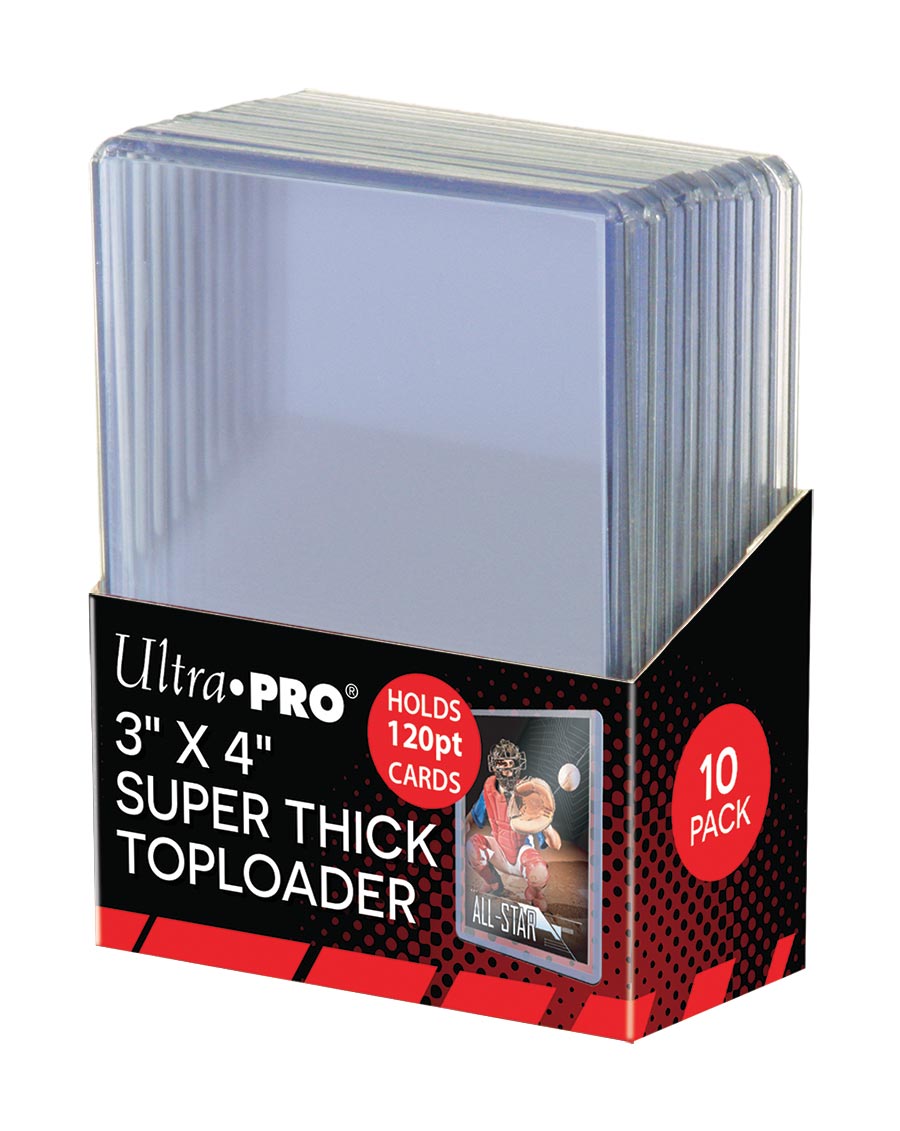 Ultra Pro 3" x 4" Clear Super Thick 120PT Toploaders
