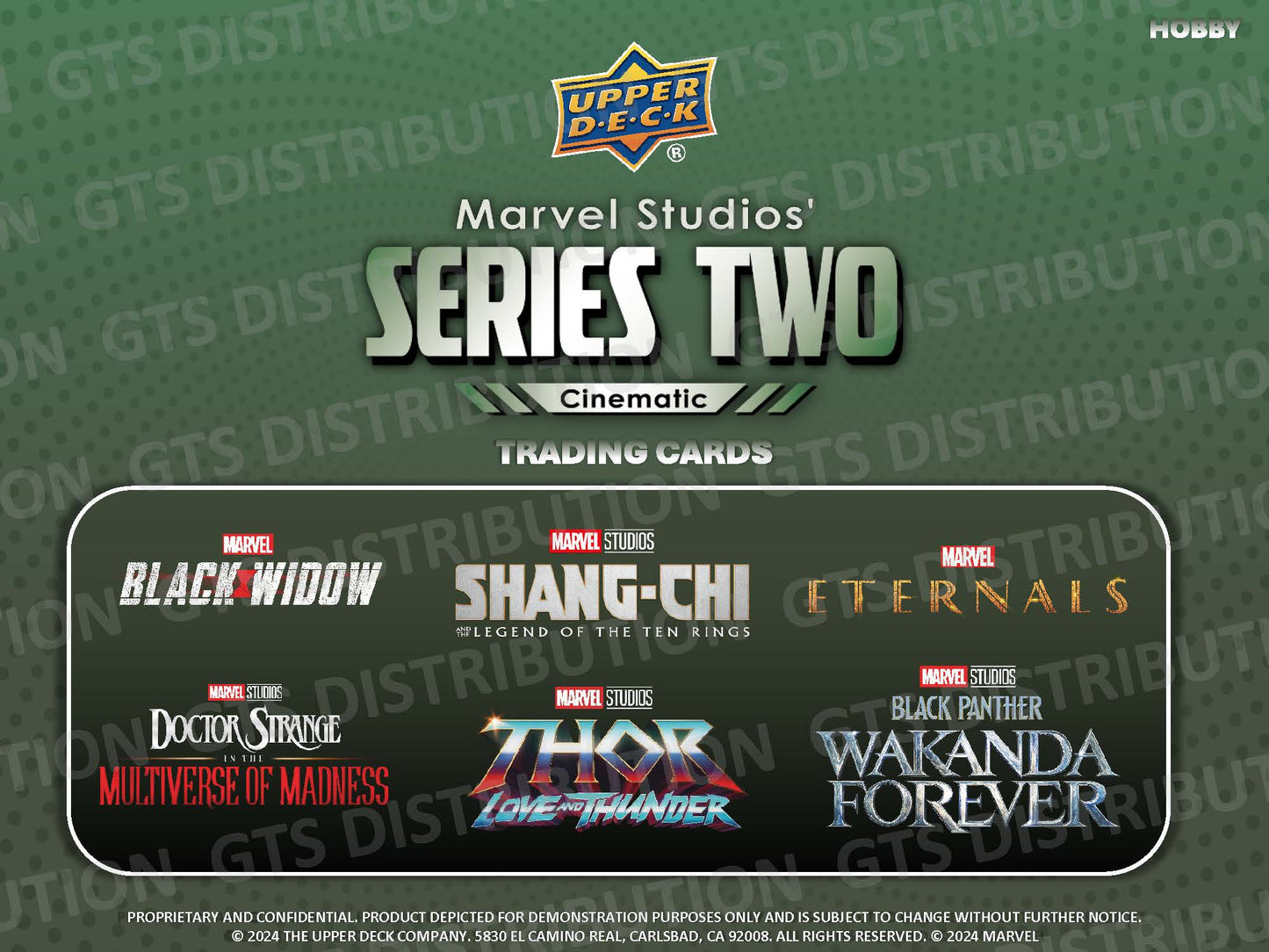 2024 : Upper Deck Marvel Studios Series 2 Cinematic Hobby Box