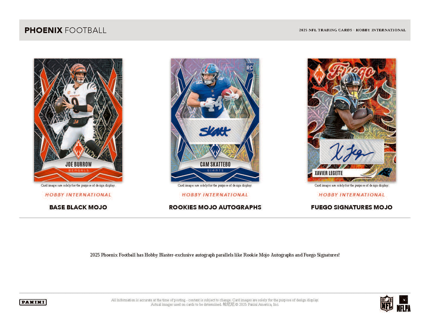 2025 : Panini Phoenix Football International Mega Box
