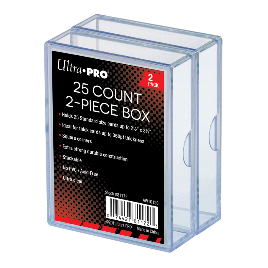 Ultra Pro 2-Piece 25-Count Clear Card Boxes (2ct)