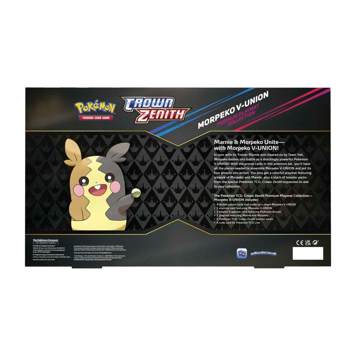 Pokemon : Morpeko V-Union - Crown Zenith Premium Playmat Collection