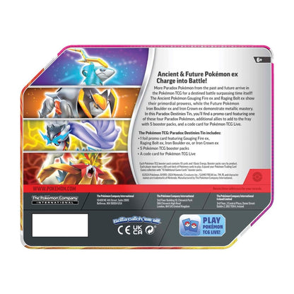 Pokemon : Paradox Destinies Tin (Raging Bolt ex)