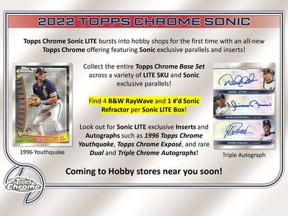 2022 : Topps Chrome Baseball Sonic Edition Hobby Lite Box