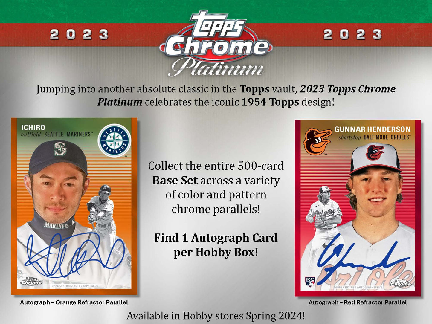 2023 : Topps Chrome Platinum Anniversary Baseball Hobby Box