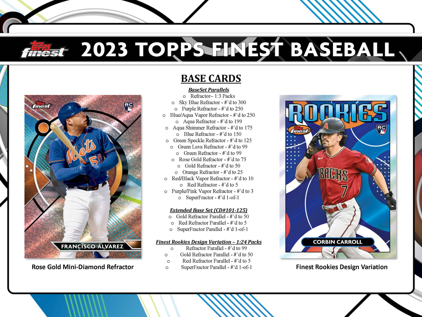 2023 : Topps Finest Baseball Hobby Box
