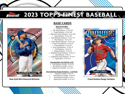 2023 : Topps Finest Baseball Hobby Box