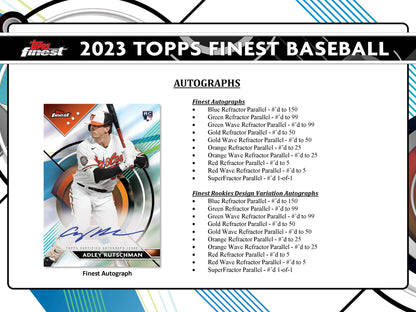 2023 : Topps Finest Baseball Hobby Box