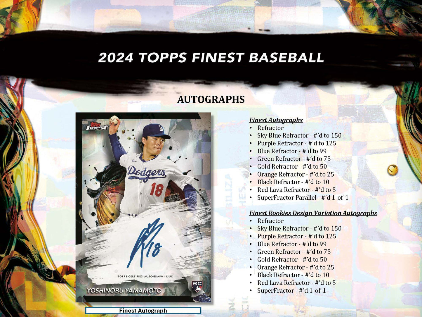 2024 : Topps Finest Baseball Hobby Box