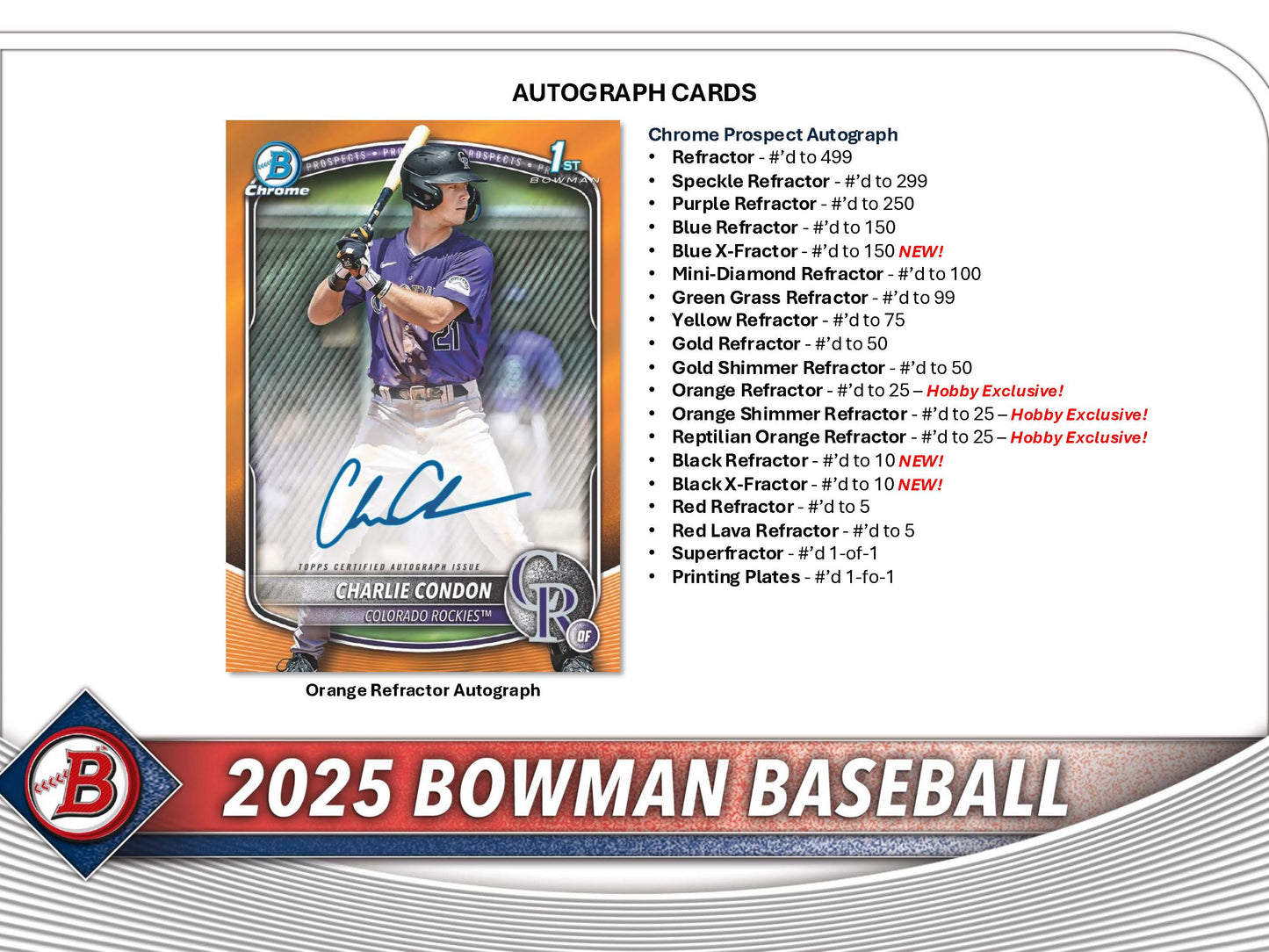 2025 : Bowman Baseball Hobby Box