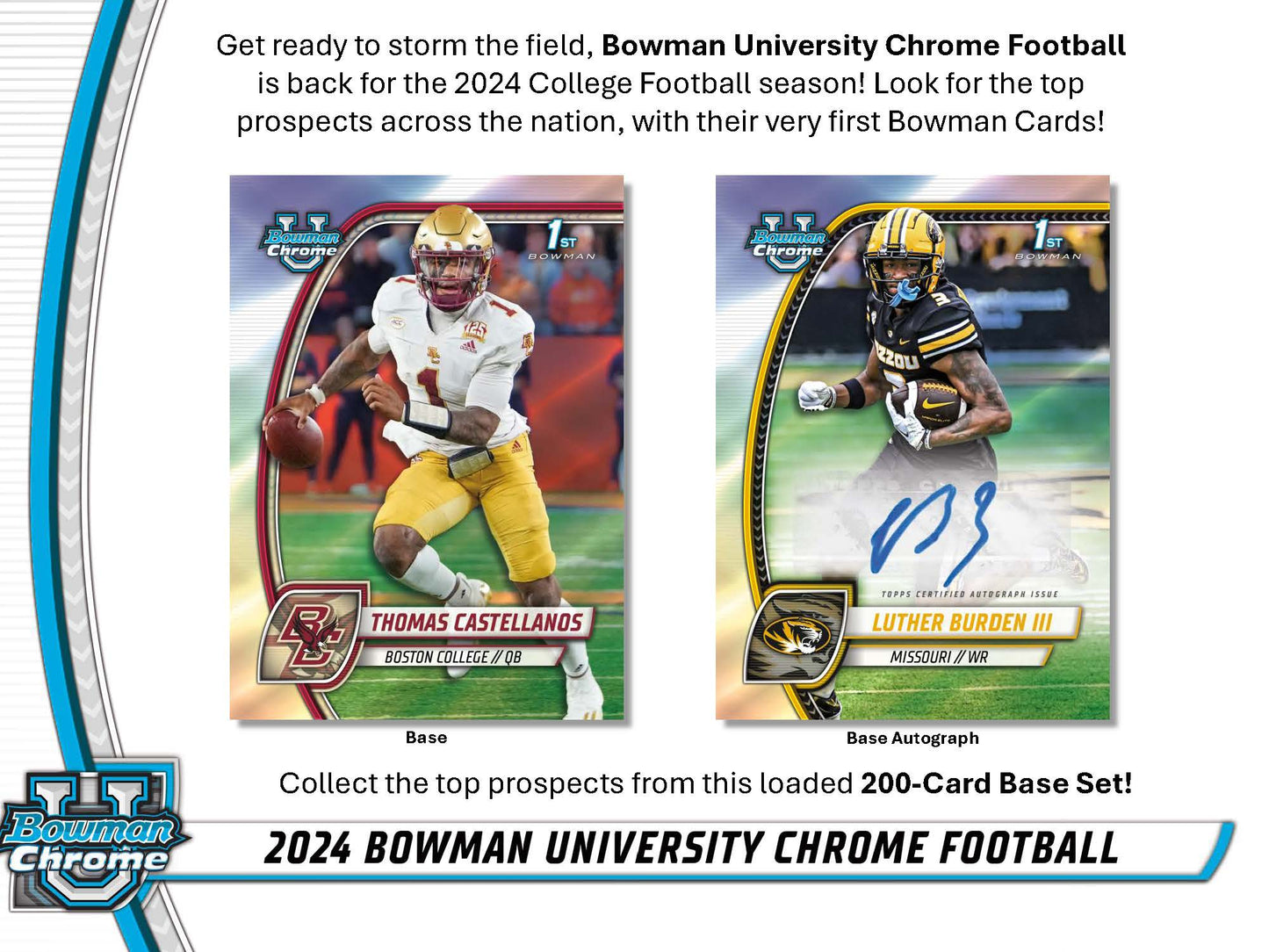 2024 : Bowman University Chrome Football Hobby Box