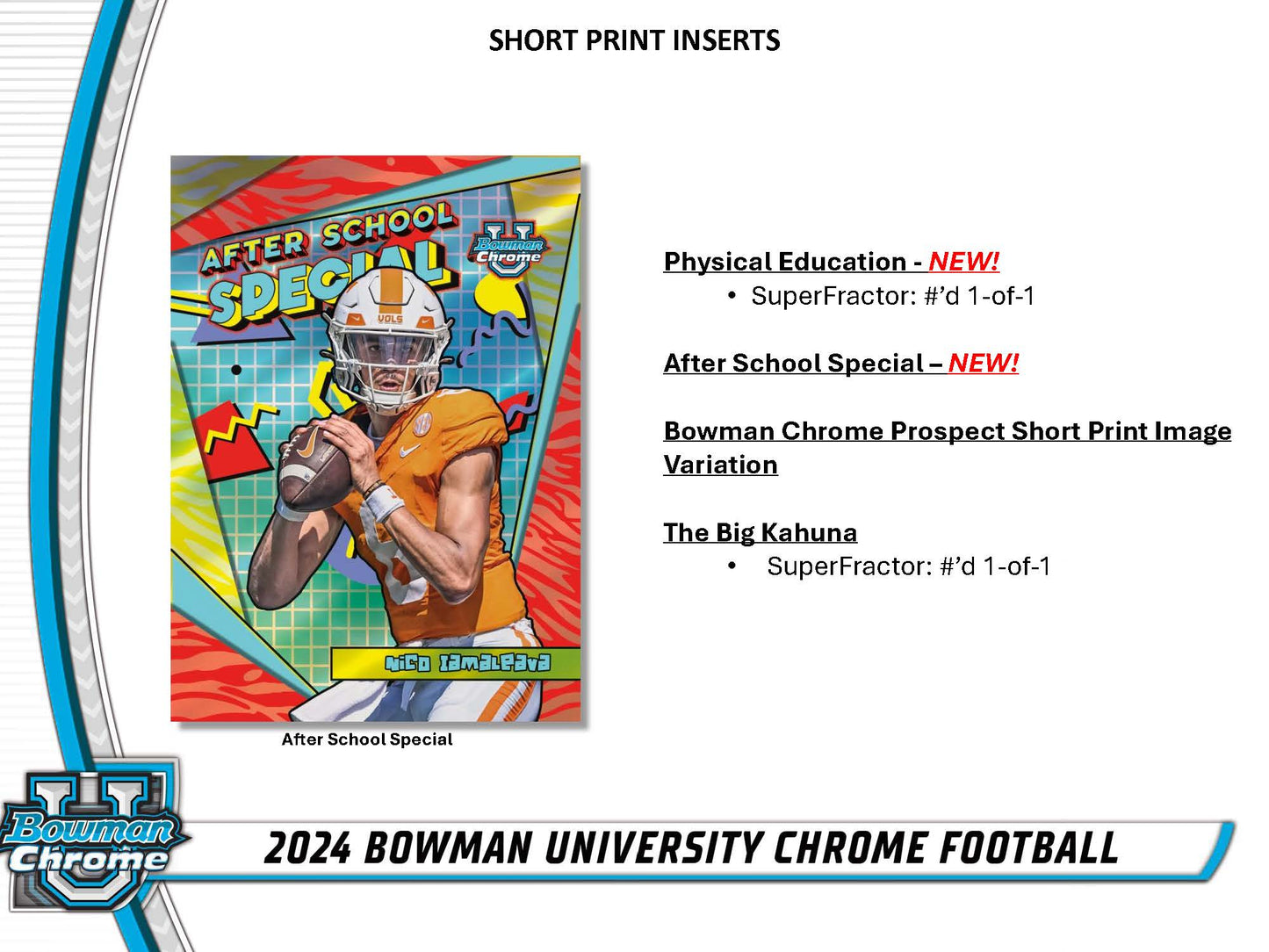 2024 : Bowman University Chrome Football Hobby Box