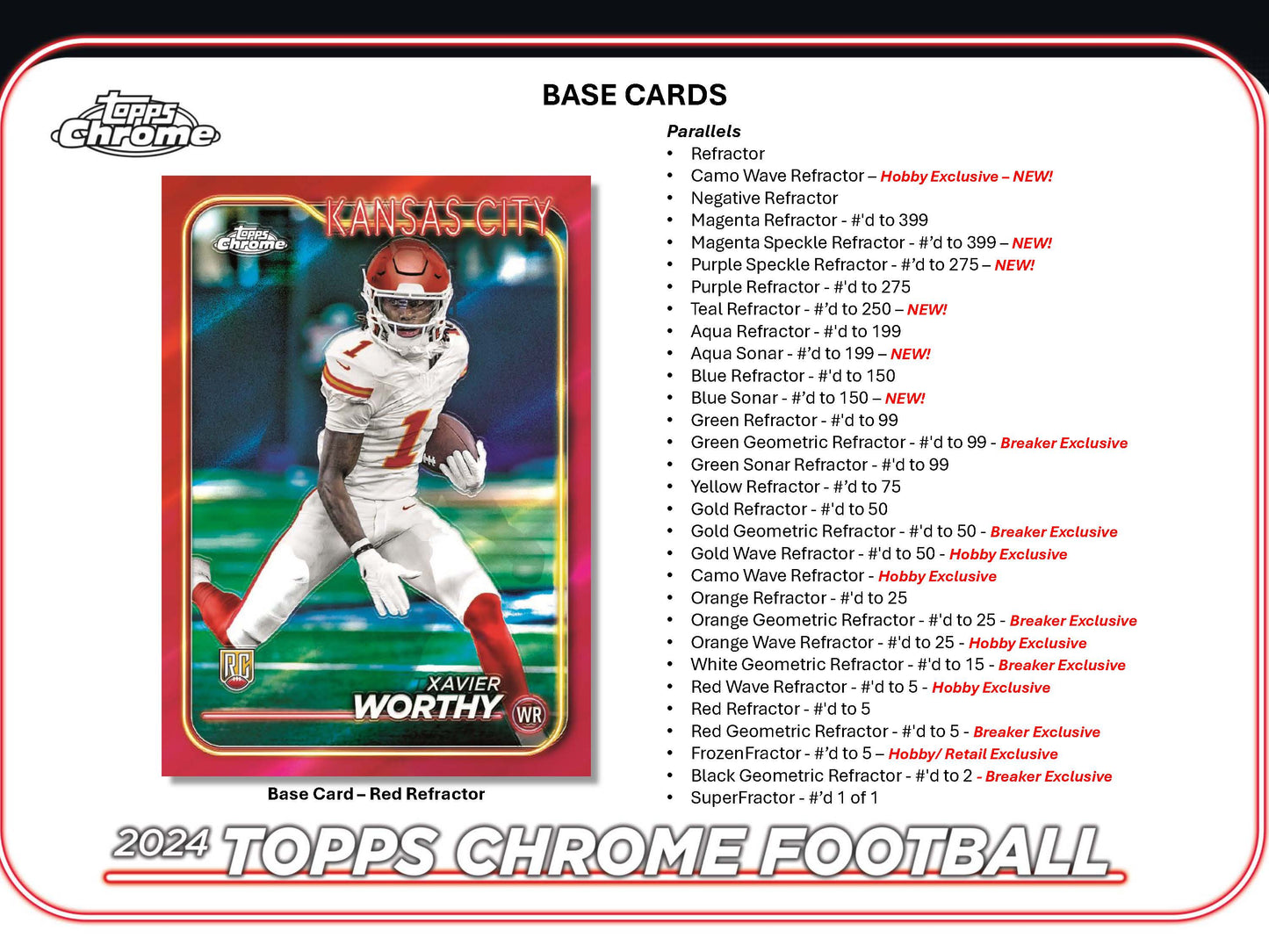 2024 : Topps Chrome Football Hobby Box