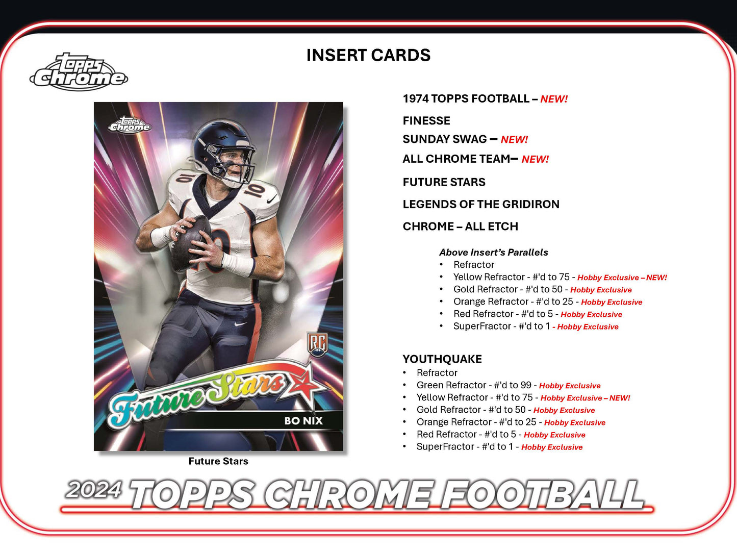 2024 : Topps Chrome Football Hobby Box