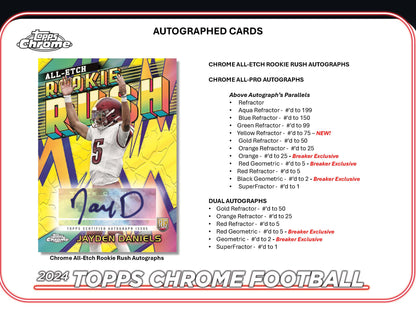 2024 : Topps Chrome Football Hobby Box