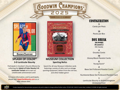 2025 : Upper Deck Goodwin Champions Hobby Box