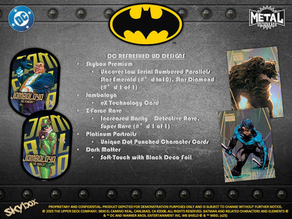 2025 : Upper Deck Skybox Metal Universe Batman Hobby Box