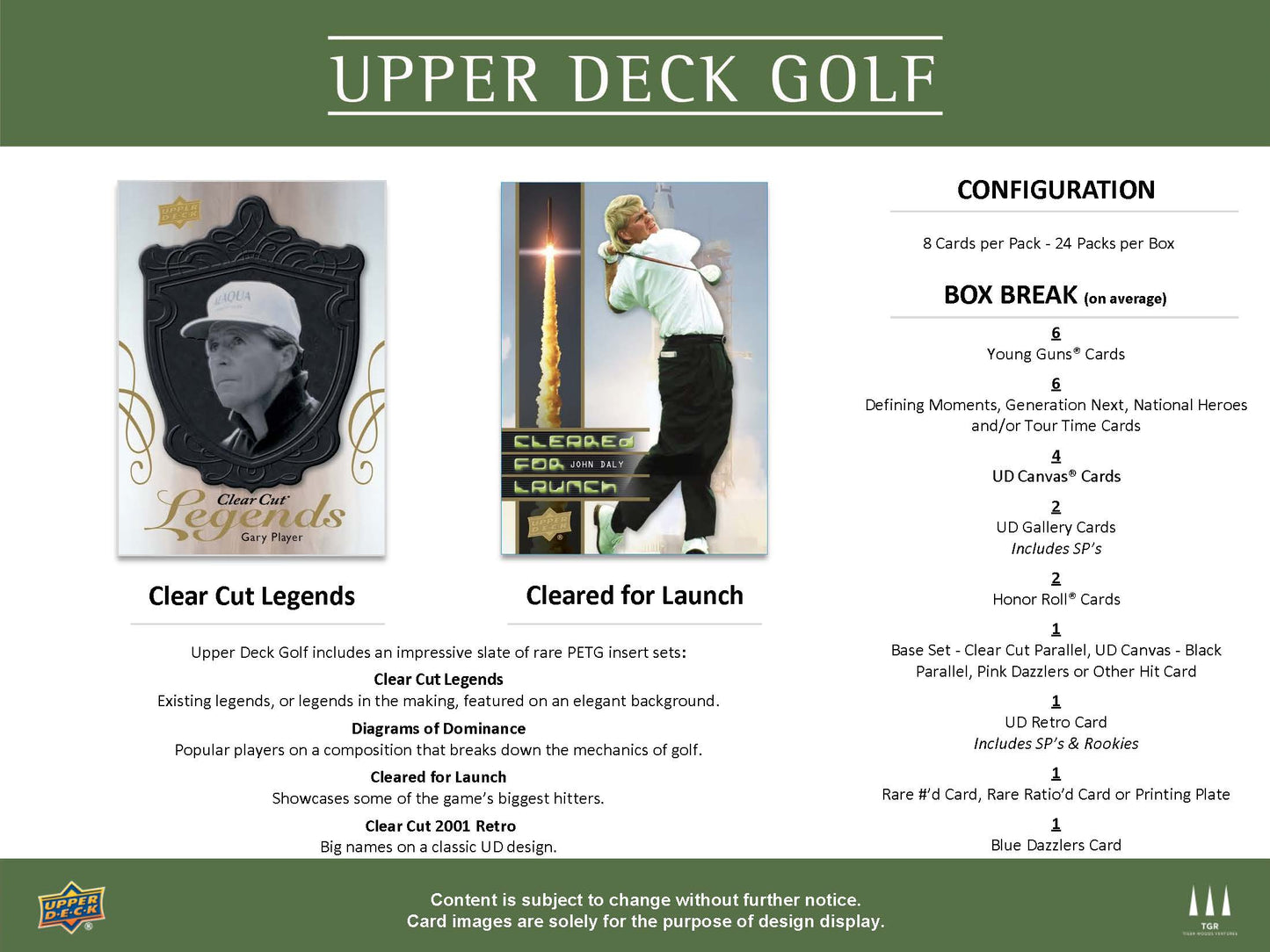 2024 : Upper Deck Golf Hobby Box