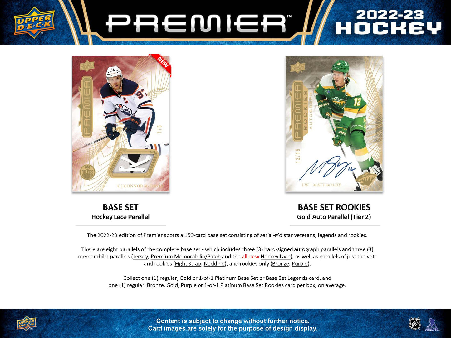 2022-23 : Upper Deck Premier Hockey Hobby Box