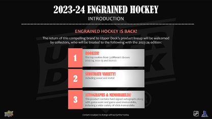 2023-24 : Upper Deck Engrained Hockey Hobby Box