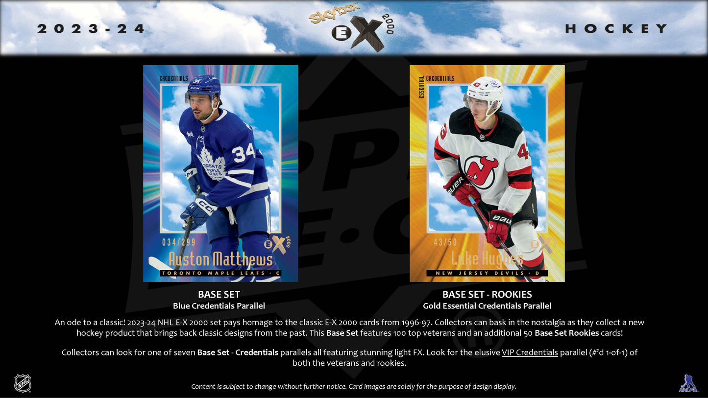 2023-24 : Upper Deck Skybox E-X 2000 Hockey Hobby Box