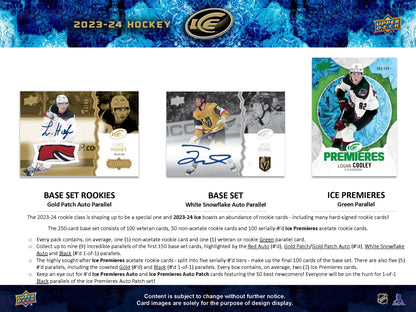 2023-24 : Upper Deck Ice Hockey Hobby Box