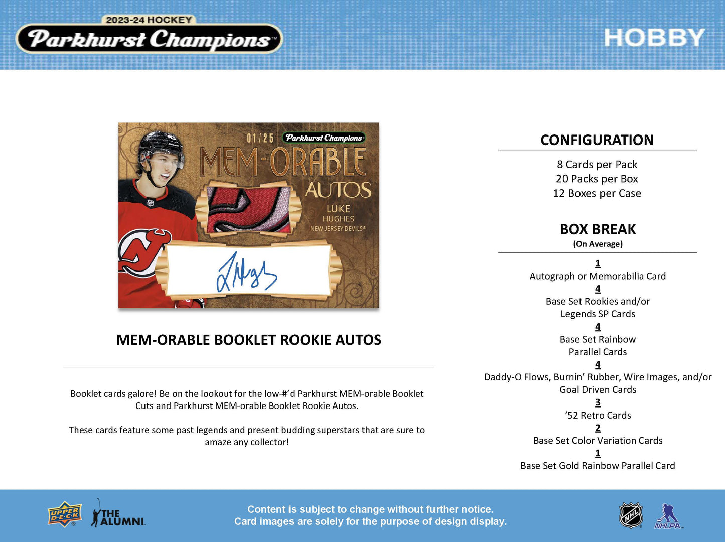 2023-24 : Parkhurst Champions Hockey Hobby Box