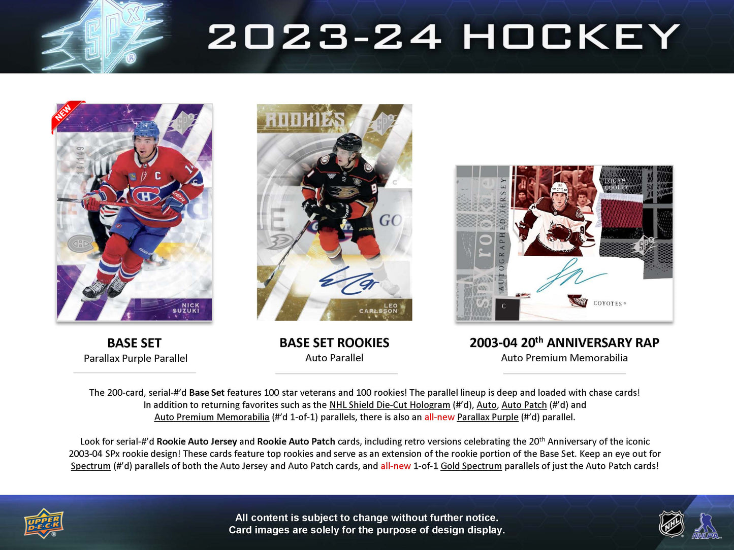 2023-24 Upper Deck SPX Hockey Hobby Box
