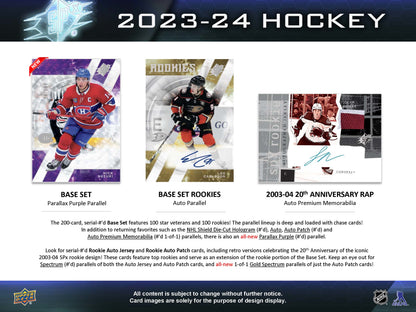 2023-24 Upper Deck SPX Hockey Hobby Box