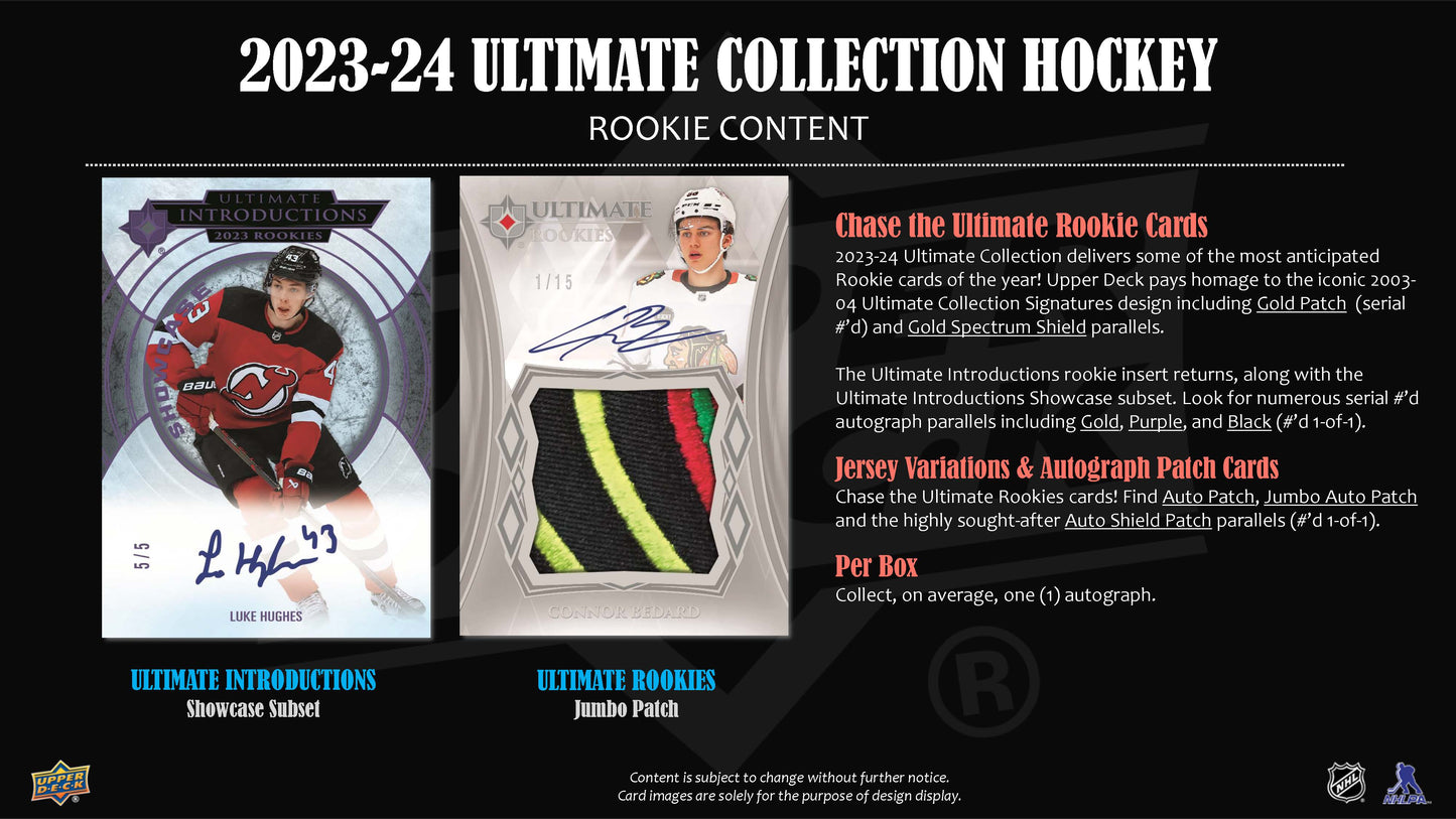 2023-24 : Upper Deck Ultimate Collection Hockey Hobby Box