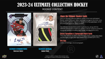 2023-24 : Upper Deck Ultimate Collection Hockey Hobby Box