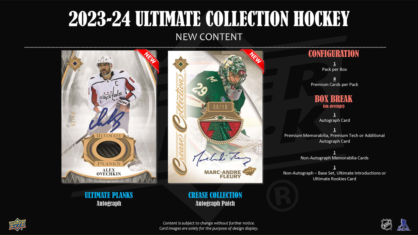2023-24 : Upper Deck Ultimate Collection Hockey Hobby Box
