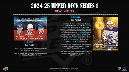 2024-25 : Upper Deck Series 1 Hockey Hobby Box