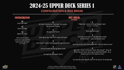 2024-25 : Upper Deck Series 1 Hockey Hobby Box