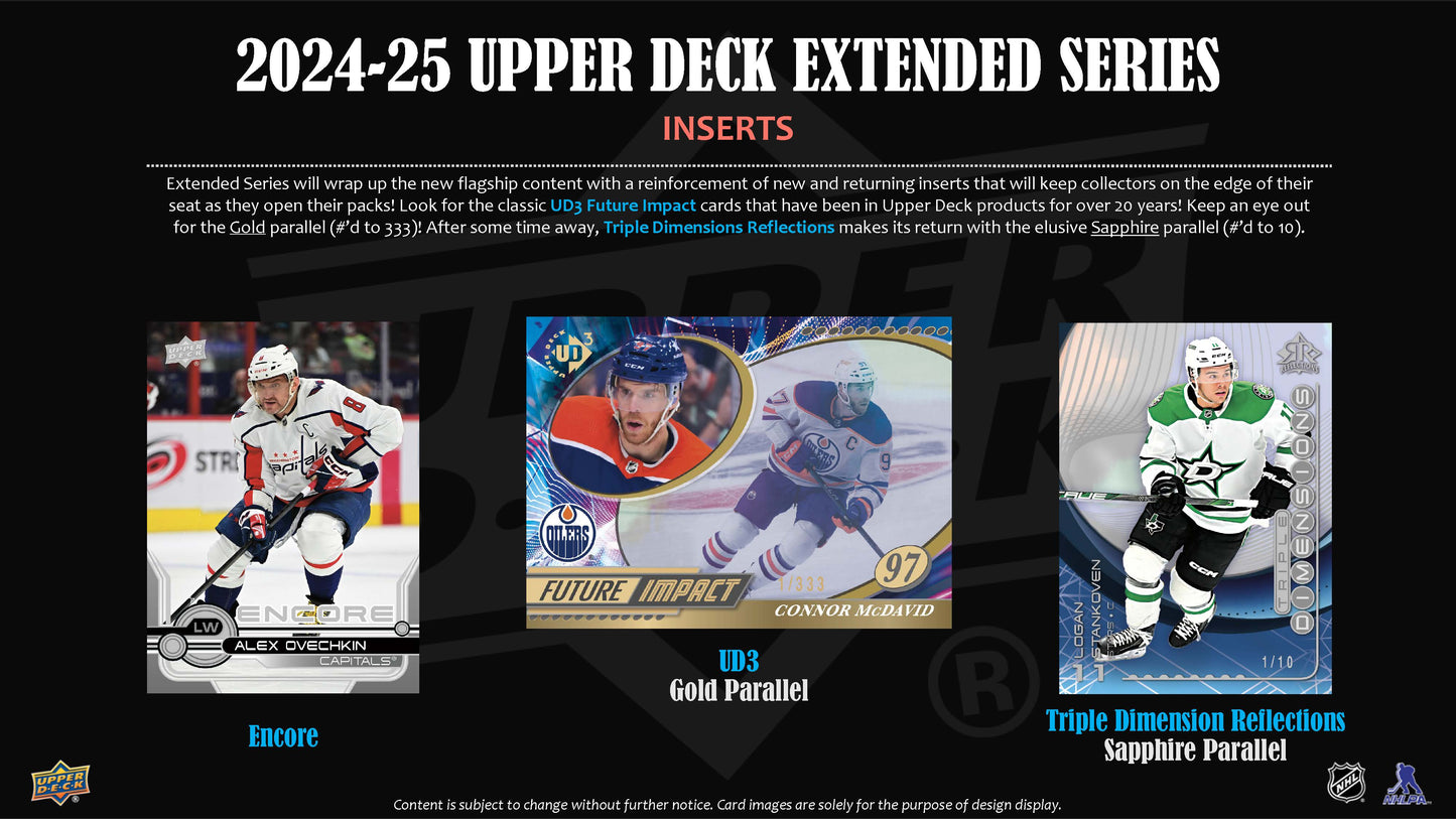 2024-25 : Upper Deck Extended Series Hockey Hobby Box