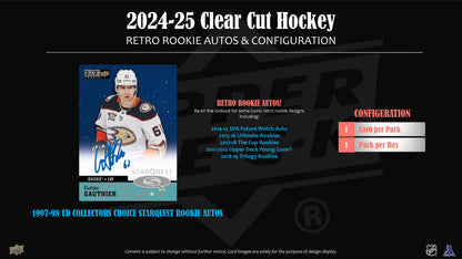 2024-25 : Upper Deck Clear Cut Hockey Hobby Box