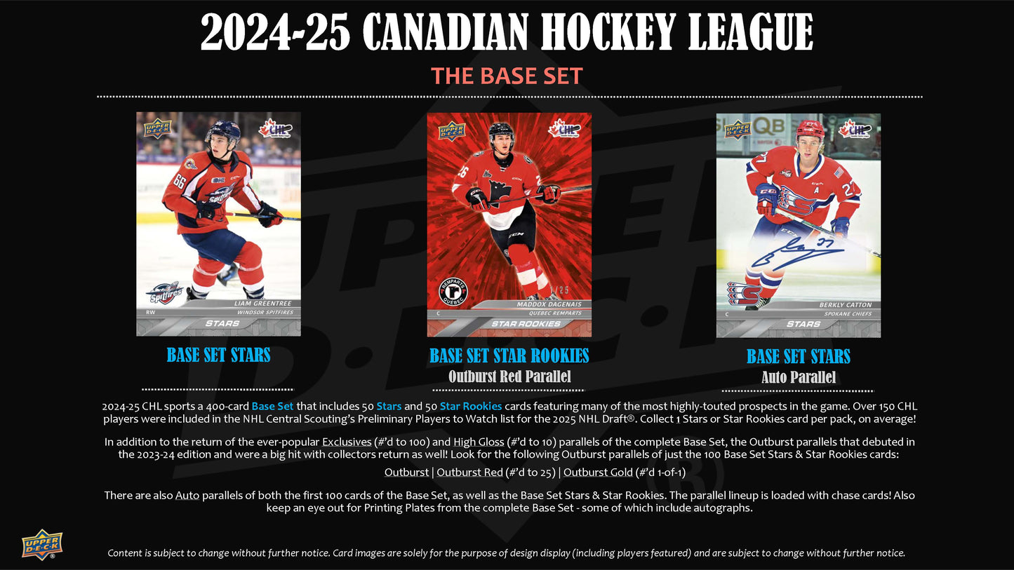 2024-25 : Upper Deck CHL Hockey Hobby Box