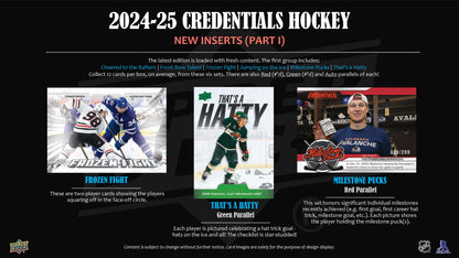 2024-25 : Upper Deck Credentials Hockey Hobby Box