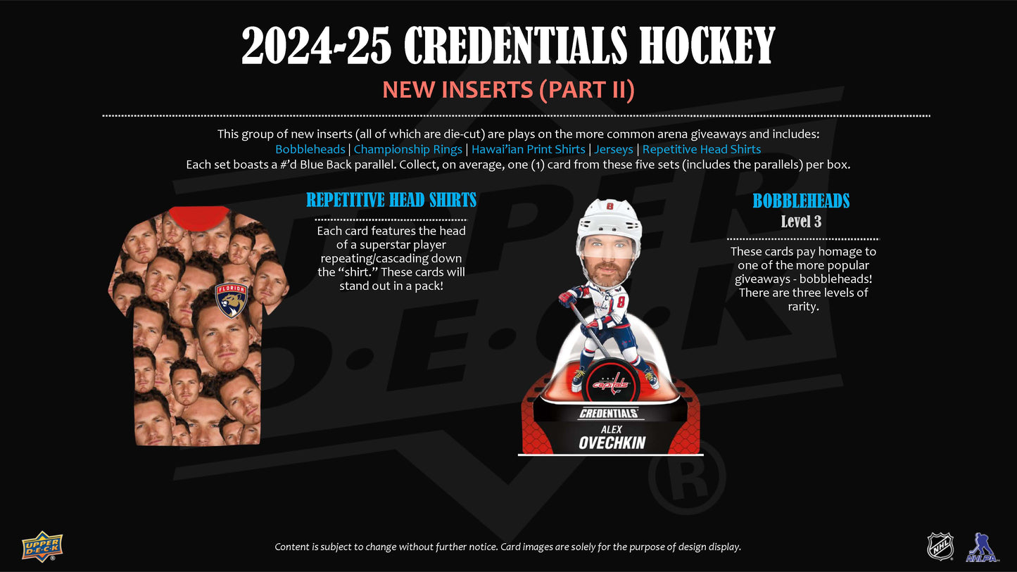 2024-25 : Upper Deck Credentials Hockey Hobby Box