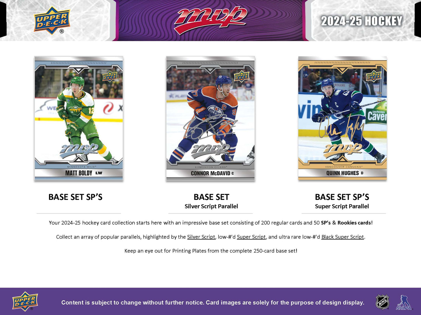 2024-25 : Upper Deck MVP Hockey Hobby Box