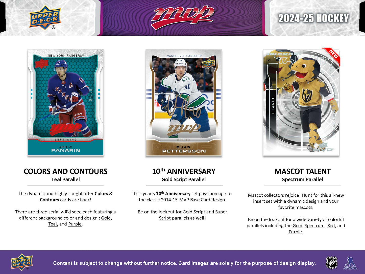 2024-25 : Upper Deck MVP Hockey Hobby Box